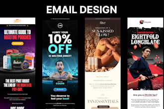 design  klaviyo and mailchimp email newsletter template for email marketing