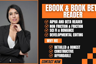 beta reader developmental editing books ebooks critique sci fi feedback kindle