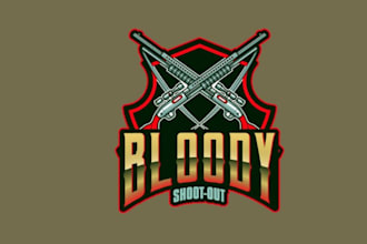 do warriors gaming weapons emblem logo design