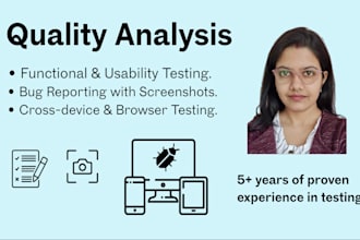 test your website for functionality, usability, and performance bugs