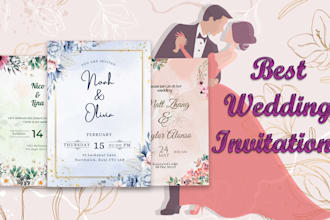 design wedding invitation, party card, birthday and greeting card