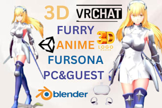 create and upload furry avatar vrc avatar vr character vtuber model vseeface