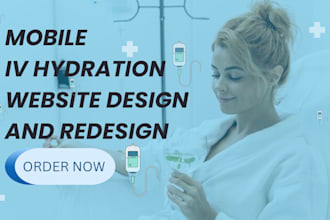 design iv hydration website mobile iv therapy website healthcare medical website