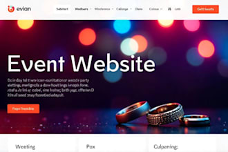 design a professional event website for weddings, conferences or launches