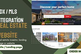 build converting real estate, investor website with idx, mls and fresh leads