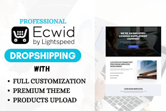 do ecwid dropshipping store design product listing landing page redesign seo