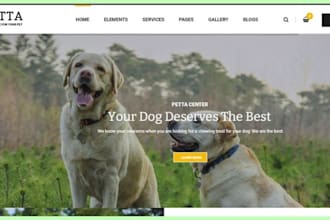design wordpress dog walking website, cats, pet training, pet care, pet website