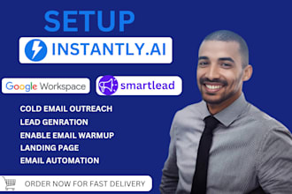 setup instantly ai automation, smartlead for email warm up, cold email outreach