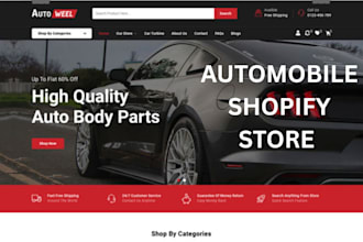 converting automobile shopify store car parts shopify store automobile website
