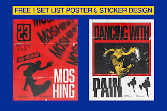 design event poster for your band shows and concert