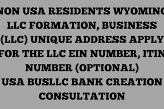 do US llc registration for non resident, wyoming llc and ein number in 48 hours