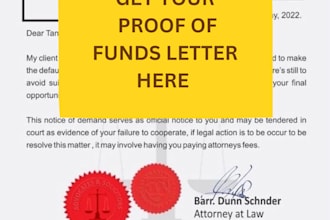 provide you a proof of funds hard money real estate letter