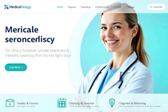 design a responsive and modern medical website for clinics, doctors or hospitals