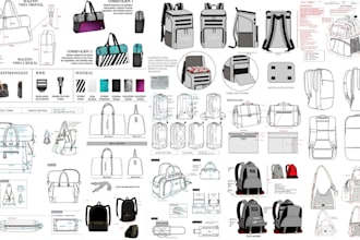 l do fashion handbag, bag techpack, backpack, purse, suitcase, tote bag design,