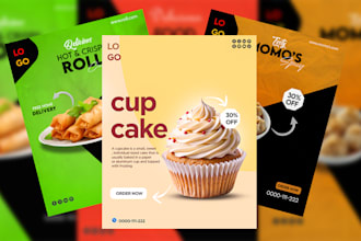 make stunning restaurant  menu, food flyer and brochure