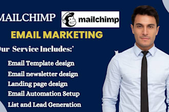 design mailchimp email marketing campaigns, automations, email template design