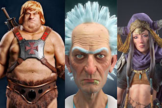 realistic 3d game character 3d model stylized 3d cartoon character fr video game