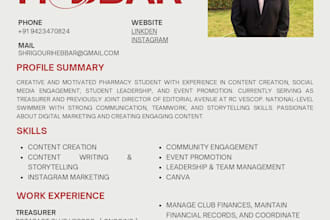 resume design, visual layout