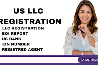 register USA llc, ein number, boi report, open US bank,  for US and non US