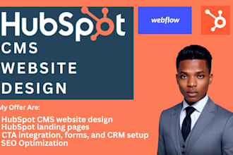 buiid hubspot cms website landing page hubspot cms webflow cms hubspot website