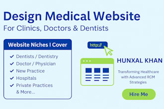 create a modern medical website for clinics, dentists, and doctors
