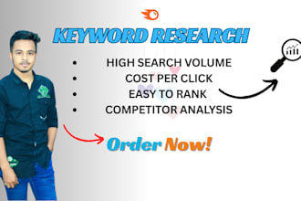 do research high volume low competition SEO keywords