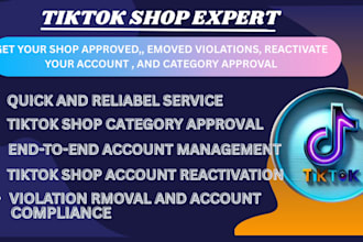 approve tiktok shop category and unlock the restricted categories