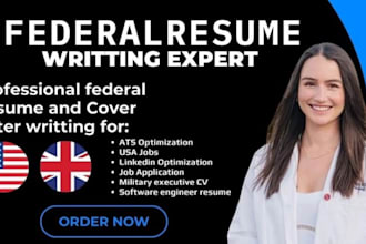 professionally do 12 hours federal resume CV usajob military executive linkedin