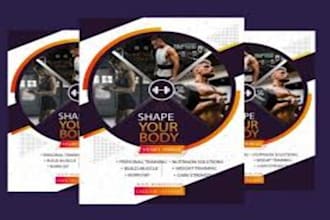 do creative gym flyer within 24hrs