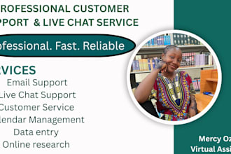 provide professional customer support and live chat services