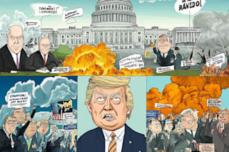 create political and editorial cartoons
