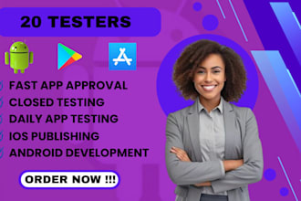 provide 20 tester for playstore,android app goggle play,app publish