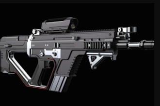 create a stylized 3d game assets and weapons
