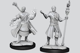 sculpt 3d miniature, 3d action figure, 3d statue, warhammer for 3d printing