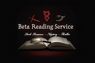beta read your dark romance, mystery and thriller books