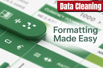 clean, format, merge, split, excel data