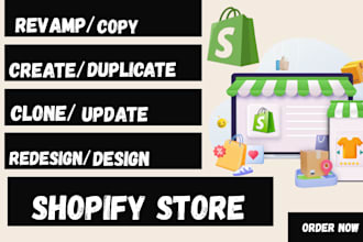 do colne, copy, revamp, shopify website or dropshipping store