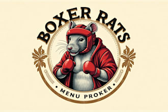 make amazing boxer rat logo with free source file