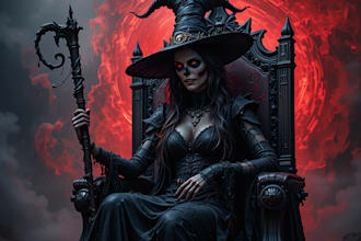 draw high detailed dark art illustration with horror shades