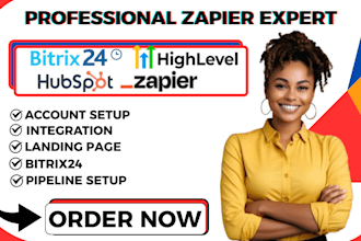 setup hubspot bitrix24 lead pipeline make com jobber form zapier integration