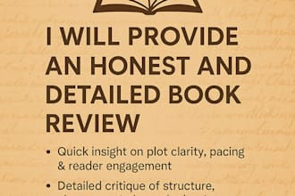 read and write a detailed, honest review of your book