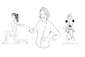 draw detailed black and white line art
