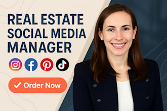 instagram,fb,pinterest, linkedin daily real estate content social media manager