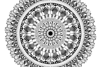 draw amazing big round mandala art just 5 dollar