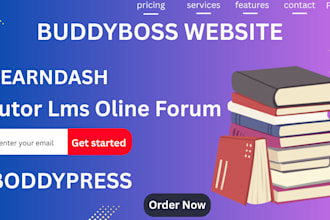 design learndash membership website,  community online forum, tutor lms