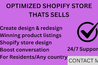 design and redesign your shopify store to optimized sales
