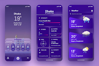 design clean and modern mobile app UI