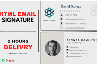 make professional branded html clickable email signature for your business