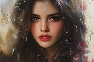 draw any photo as a realistic digital oil painting portrait