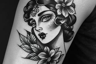 do traditional or old school tattoo designs for you